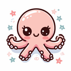 cute octopus image vector