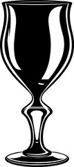 Black and white antique glass vector illustration