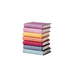 A vibrant stack of colorful books, showcasing a variety of hues, perfect for reading enthusiasts and decorative purposes.