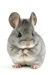 Adorable fluffy chinchilla portrait