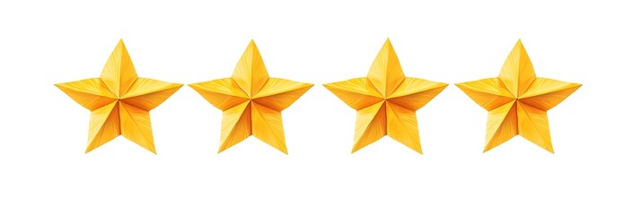 5 yellow stars icon vector illustration on a white background