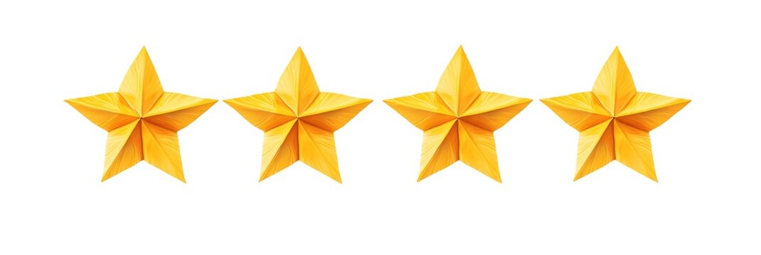 5 yellow stars icon vector illustration on a white background