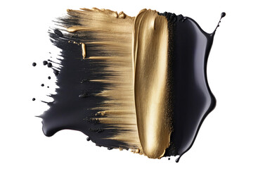 paint cream stroke smear on transparent background