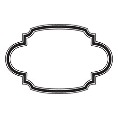 Retro frame. Elegant ornaments frame. Vintage decorative label and badge shape