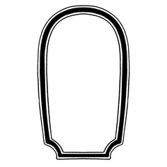 Retro frame. Elegant ornaments frame. Vintage decorative label and badge shape