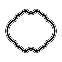 Retro frame. Elegant ornaments frame. Vintage decorative label and badge shape