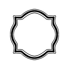 Retro frame. Elegant ornaments frame. Vintage decorative label and badge shape