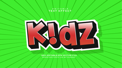 Fun Cartoon Kidz text Style Effect