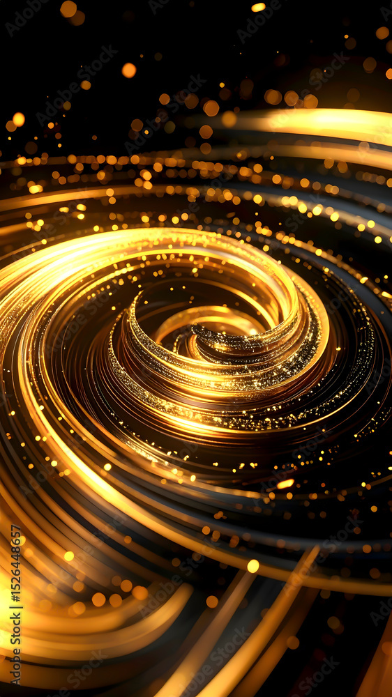 Poster 3d rendering of warp speed in hyper loop with blur light from buildings' lights in mega city at nigh