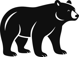 Vintage Bear Vector Illustration with Transparent Background