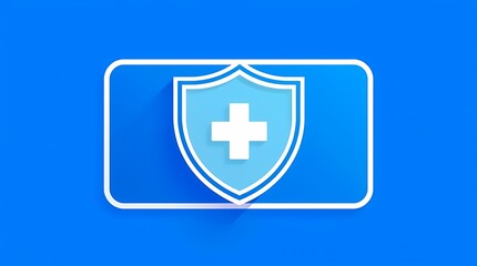Obraz premium Health Protection Secure Shield Icon Design - Medical Safety Graphic
