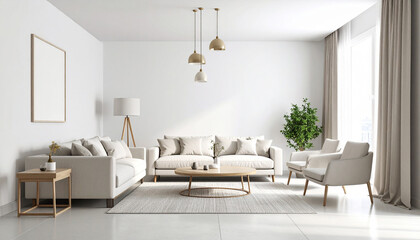 Modern living room, Generated image