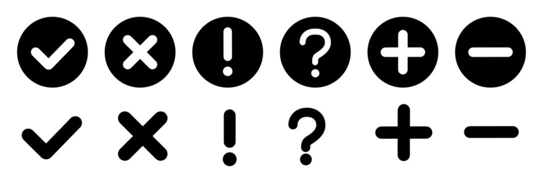 Marks icon. Punctuation signs set .