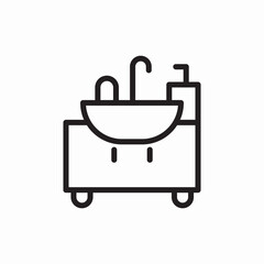 bathroom sink icon vector sign