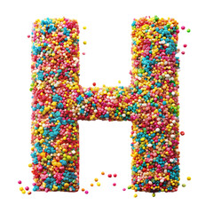 Colorful Cereal Letter H: Vibrant Font Design for Brands & Logos