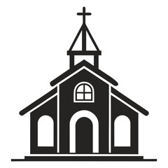 Minimalist Black and White Church Logo Design