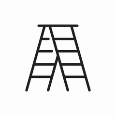 Step ladder climbing tool icon vector sign