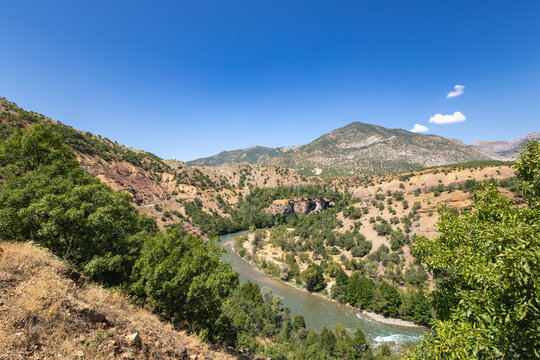 view of the mountains and munzur river