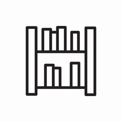 bookshelf icon vector sign
