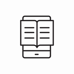 e-book icon vector sign