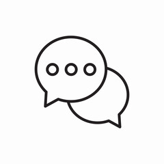 speech chat bubble icon vector sign
