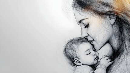 A mother s gentle embrace of her child