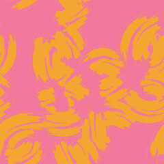 Vector pink seamless pattern with different smears in grunge style. Print, background, wallpaper, design