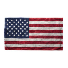 Fototapeta premium Worn American Flag Towel Patriotic Textile Background USA Symbol