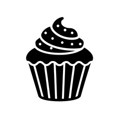 Cupcake Icon in Colorful Cute Vector Style