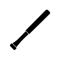 Cricket Bat Icon in Minimal Flat Vector Design
