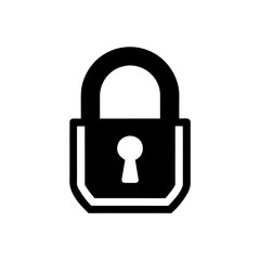 Lock Icon Vector in Flat Clean Design