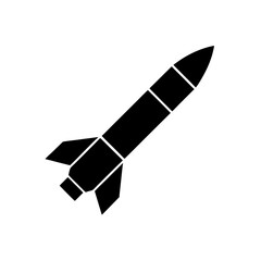 Missile Icon Vector in Clean Flat Format
