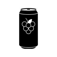 Grape Soda Can Icon Vector Illustration