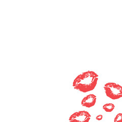 Card with lips for kiss day