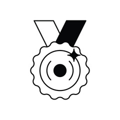 Gold Medal Vector icon