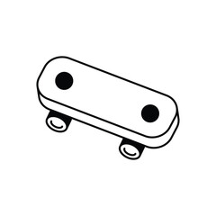 Skateboard Vector icon