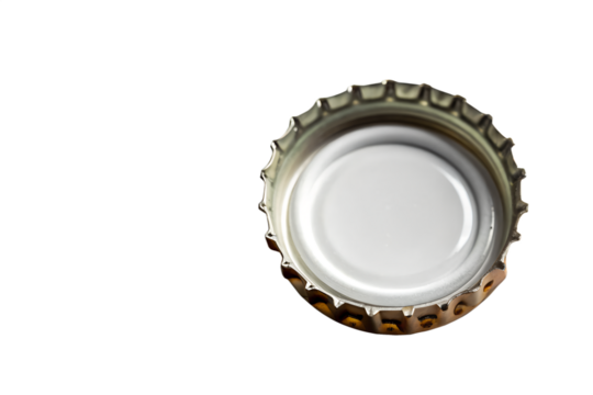 Underside view of a bottle cap object isolated on transparent background - Powered by Adobe
