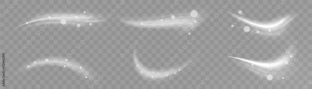 Aufkleber light white lines that simulate cool air currents or the effect of air conditioning. suitable for de