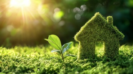 Naklejka premium Fire safety solutions showcased in green energy homes