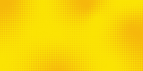 Dots halftone yellow color pattern gradient grunge texture background. Dots pop art comics sport style vector modern dotted