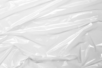 plastic overlay texture of realistic crumpled transparent plastic film wrap on black background,wrinkled stretched plastic effect.