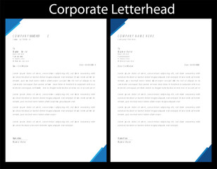 Obraz premium Abstract Corporate Business Style Letterhead Design Vector Template For Your Project. Simple And Clean Print Ready Design, Elegant Flat Design Vector Illustration.