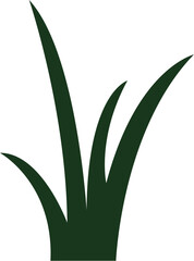 Continuous one line drawing of grass Isolated on White Background. Line art. garden Simple Green Leaf Illustration. Plant, Concept 