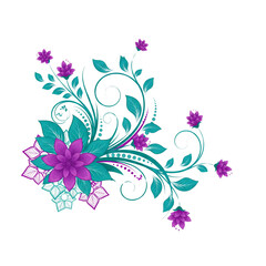 abstract floral background with flowers