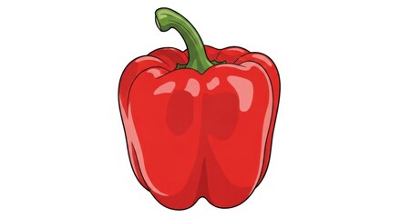 Vibrant Red Bell Pepper A Fresh and Healthy Vegetable