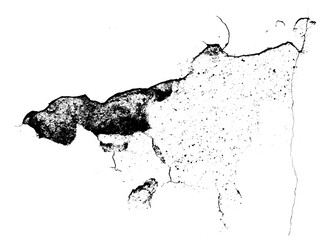 One big crack with a hole PNG transparent background