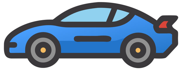 Naklejka premium cartoon sports car vector