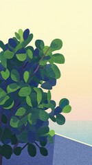 Random background green tree illustration.