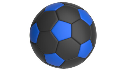 Blu black soccer ball 