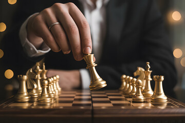 hand holding chess board